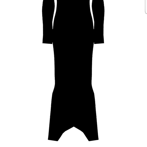 Boohoo Black Maddison Flute Hem Midaxi Maxi Dress - Picture 4 of 6